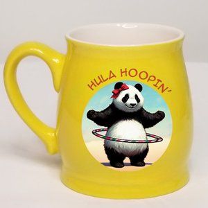Hula Hoopin' Panda 15oz. Yellow Spokane Coffee Mug